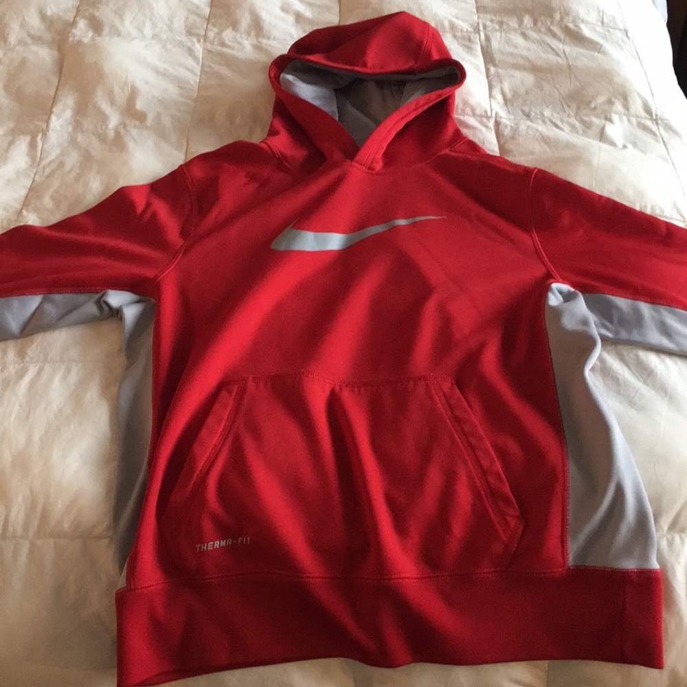 Nike boy’s red and gray hoodie